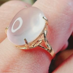 💯authentic rose quartz ring